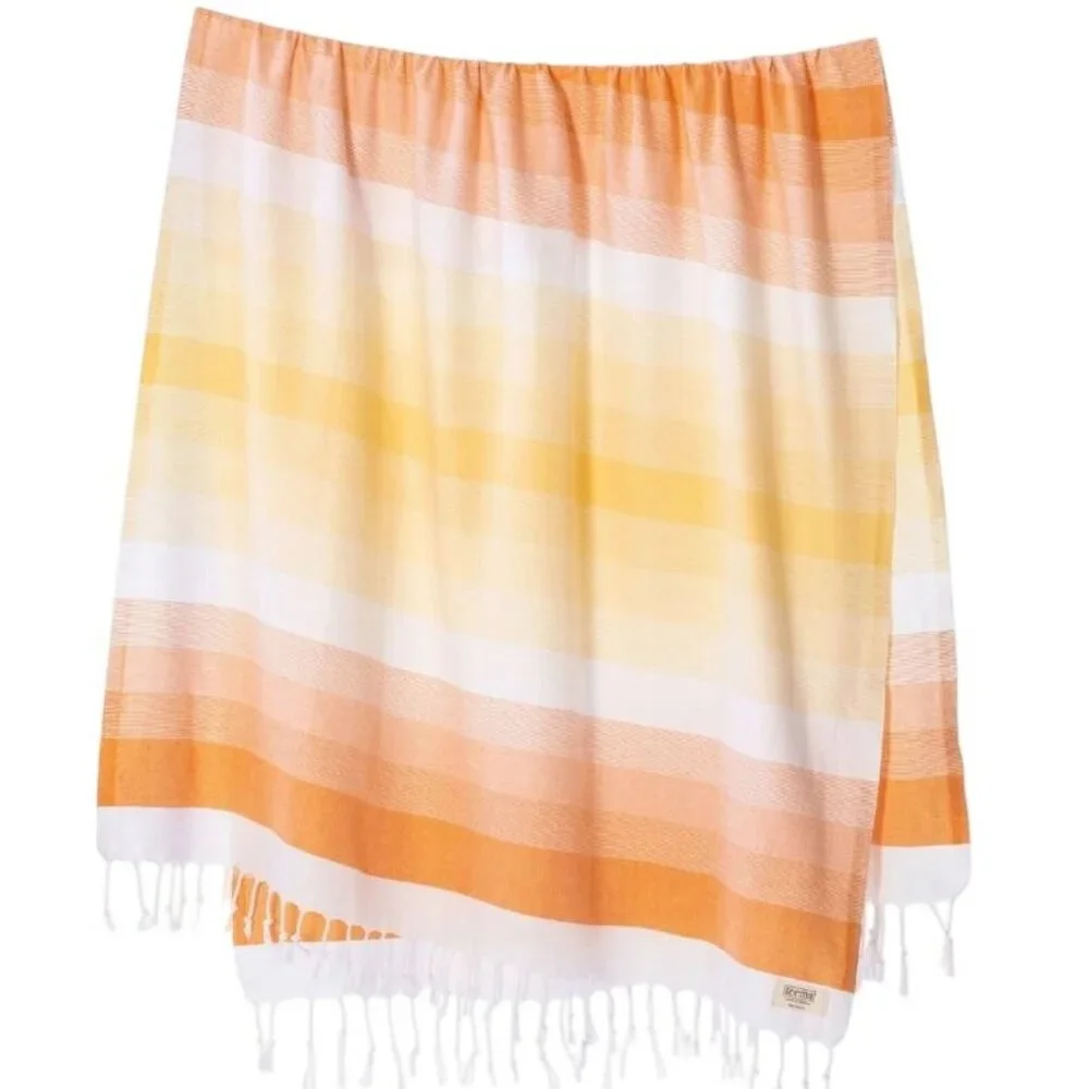 Teema Turkish Towel Yellow Layers 100% Turkish Cotton Flat Woven 68